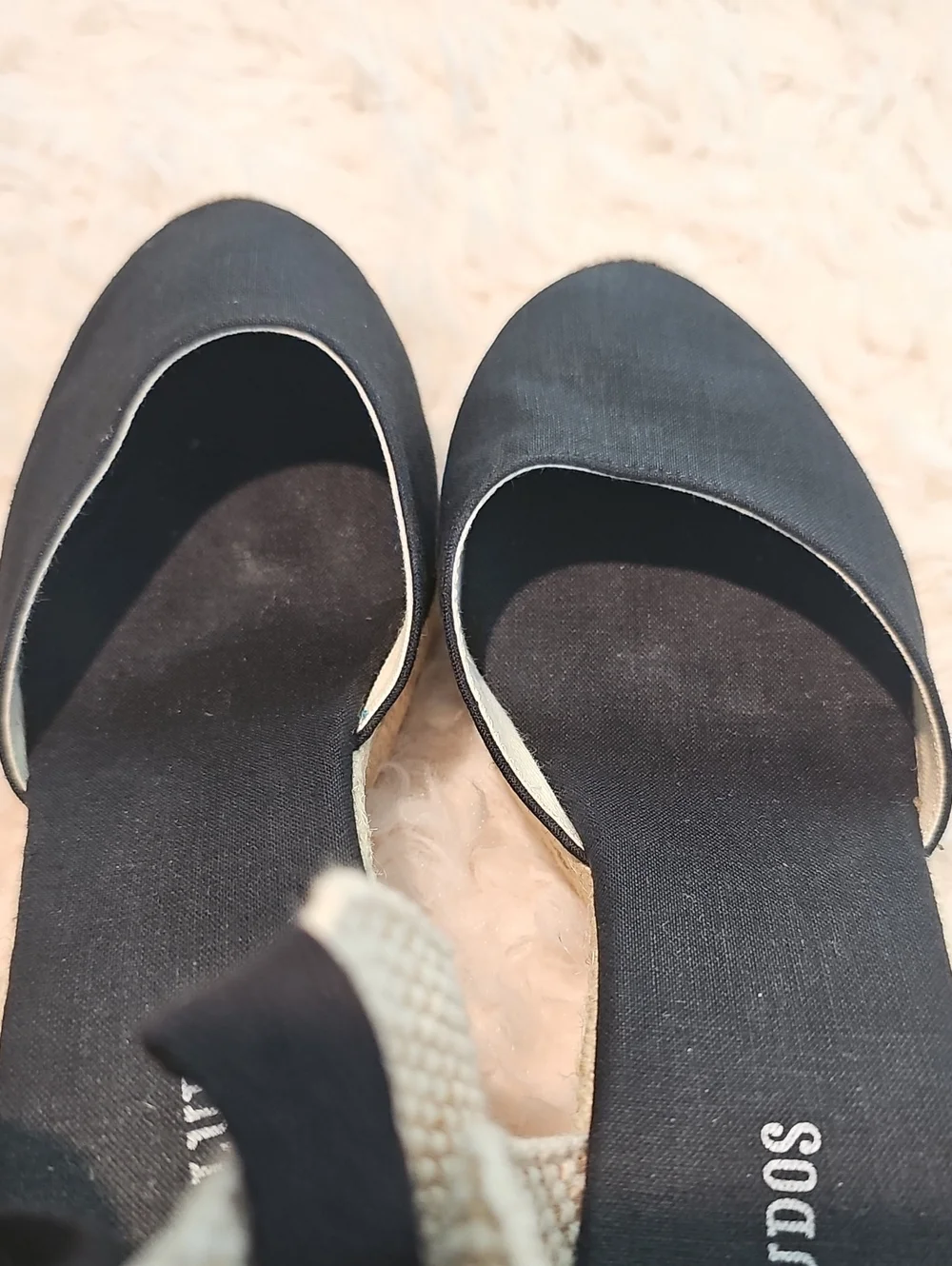 Soludos Black Tall Wedge Espadrille - Size 7.5